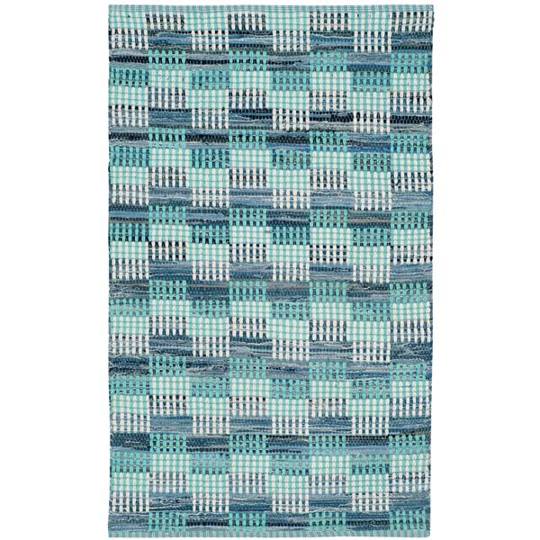 Safavieh Montauk Geometric Rug - 2.5-ft x 4-ft - Cotton - Turquoise/Multi