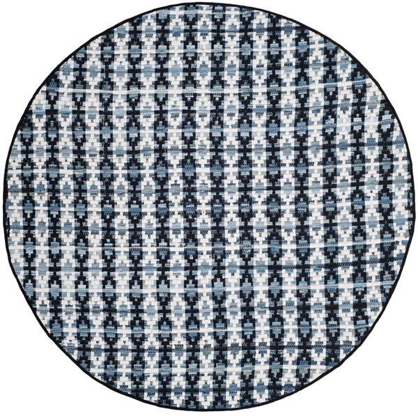 Safavieh Montauk Stripe Rug - 4-ft x 4-ft - Cotton - Ivory/Black