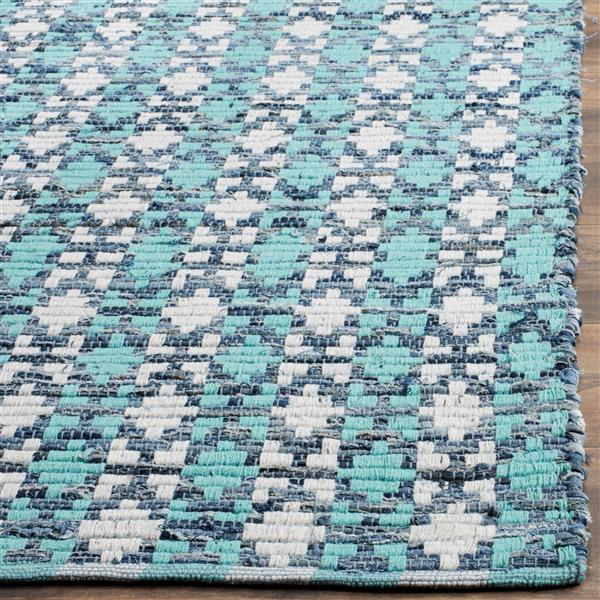 Safavieh Montauk Stripe Rug - 4-ft x 6-ft - Cotton - Turquoise/Multi