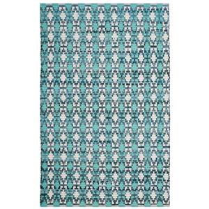 Safavieh Montauk Stripe Rug - 4-ft x 6-ft - Cotton - Turquoise/Multi