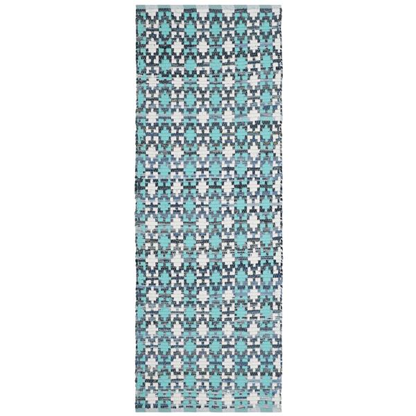 Safavieh Montauk Stripe Rug - 2.3-ft x 6-ft - Cotton - Turquoise/Multi
