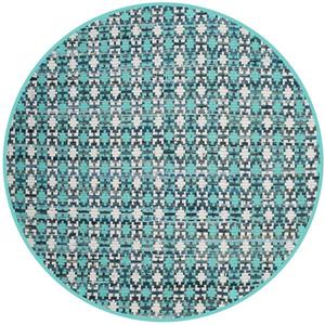 Safavieh Montauk Stripe Rug - 4-ft x 4-ft - Cotton - Turquoise/Multi