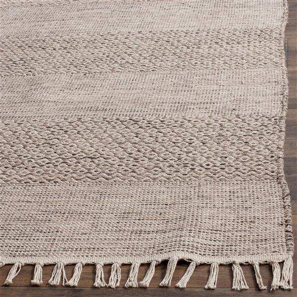 Safavieh Montauk Stripe Rug - 2.3-ft x 8-ft - Cotton - Ivory/Gray