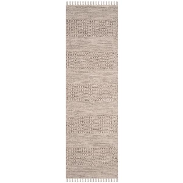 Safavieh Montauk Stripe Rug - 2.3-ft x 8-ft - Cotton - Ivory/Gray