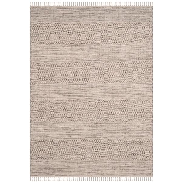 Safavieh Montauk Stripe Rug - 4-ft x 6-ft - Cotton - Ivory/Gray