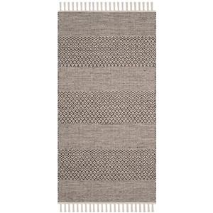 Safavieh Montauk Stripe Rug - 3-ft x 5-ft - Cotton - Ivory/Gray