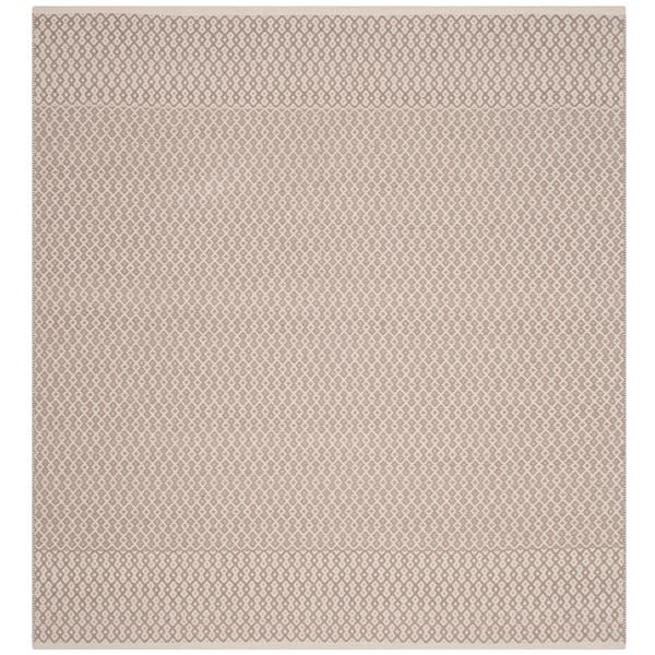 Safavieh Montauk Geometric Rug - 6-ft x 6-ft - Cotton - Ivory/Gray