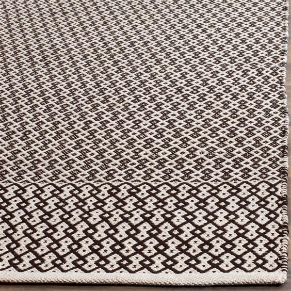 Safavieh Montauk Geometric Rug - 3-ft x 5-ft - Cotton - Ivory/Black