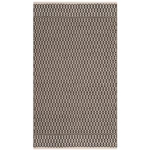 Safavieh Montauk Geometric Rug - 3-ft x 5-ft - Cotton - Ivory/Black