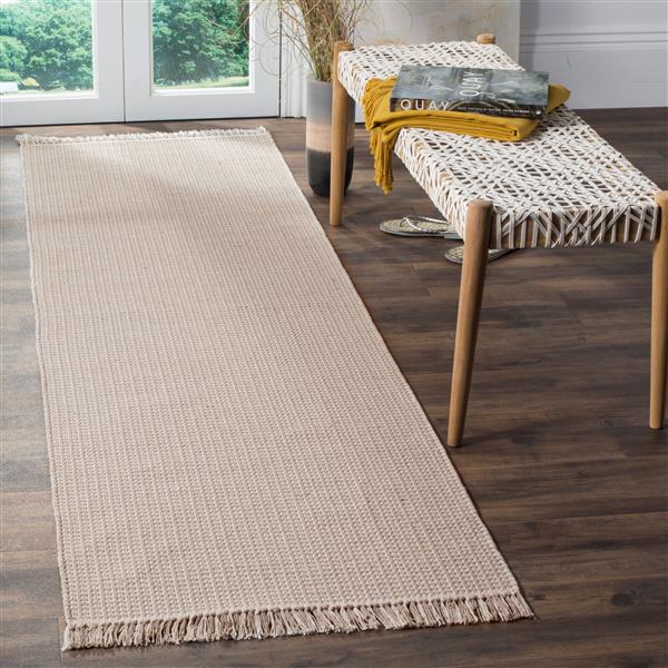 Safavieh Montauk Geometric Rug - 2.3-ft x 8-ft - Cotton - Ivory/Gray