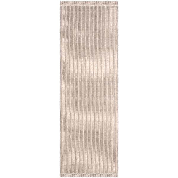 Safavieh Montauk Geometric Rug - 2.3-ft x 8-ft - Cotton - Ivory/Gray
