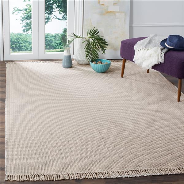 Safavieh Montauk Geometric Rug - 3-ft x 5-ft - Cotton - Ivory/Gray