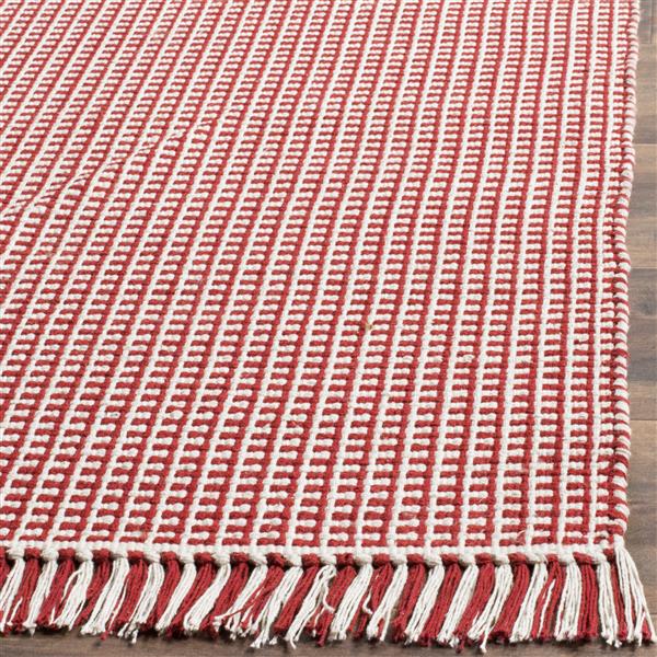 Safavieh Montauk Geometric Rug - 3-ft x 5-ft - Cotton - Ivory/Red