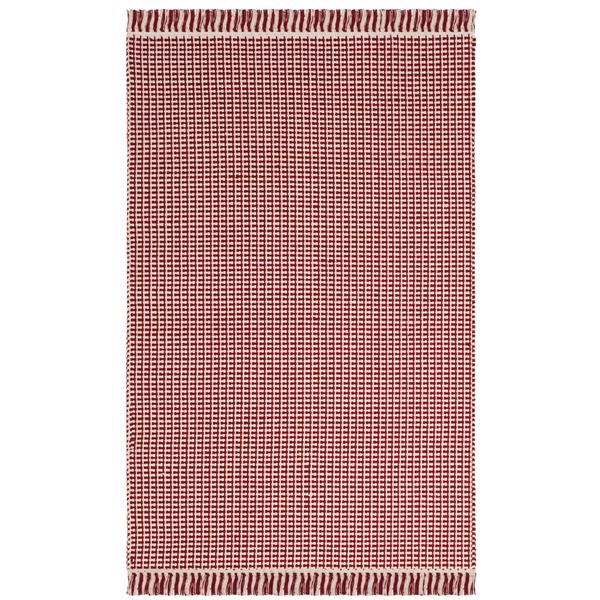 Safavieh Montauk Geometric Rug - 3-ft x 5-ft - Cotton - Ivory/Red