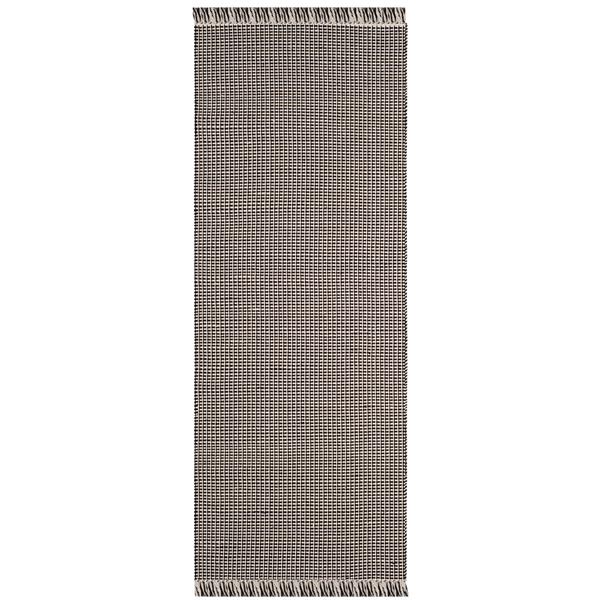 Safavieh Montauk Geometric Rug - 2.3-ft x 8-ft - Cotton - Ivory/Black