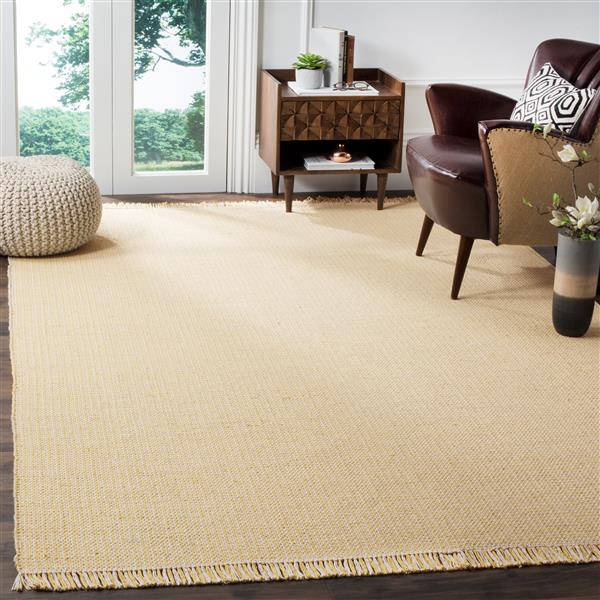 Safavieh Montauk Geometric Rug - 3-ft x 5-ft - Cotton - Ivory/Yellow