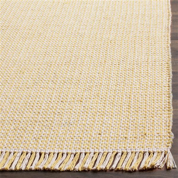 Safavieh Montauk Geometric Rug - 2.3-ft x 8-ft - Cotton - Ivory/Yellow