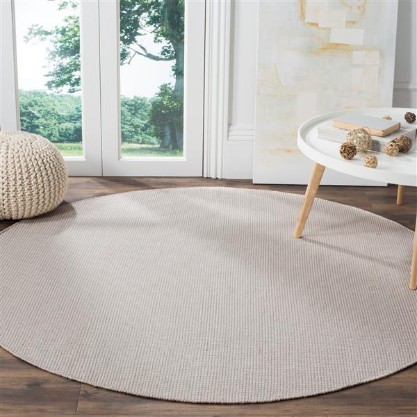 Safavieh Montauk Rug - 6-ft x 6-ft - Cotton - Ivory/Gray