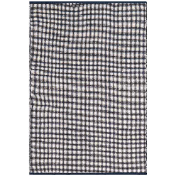 Safavieh Montauk Rug - 3-ft x 5-ft - Cotton - Ivory/Navy Blue