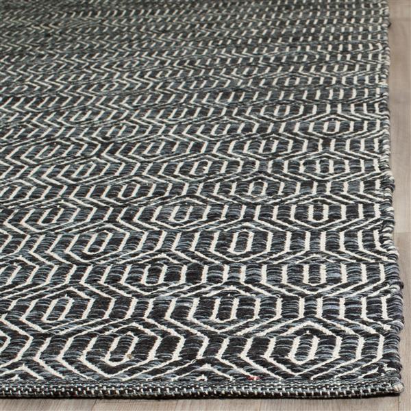 Safavieh Montauk Rug - 2.3-ft x 7-ft - Cotton - Ivory/Dark Gray