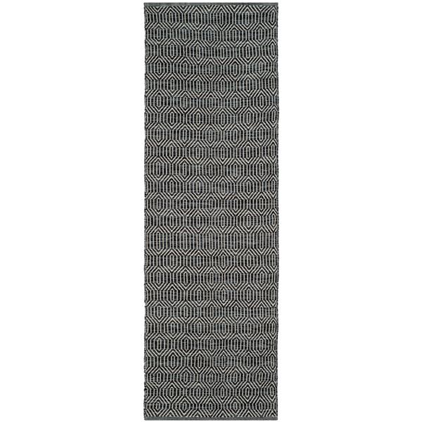 Safavieh Montauk Rug - 2.3-ft x 7-ft - Cotton - Ivory/Dark Gray