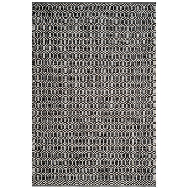 Safavieh Montauk Geometric Rug - 5-ft x 7-ft - Cotton - Ivory/Dark Gray