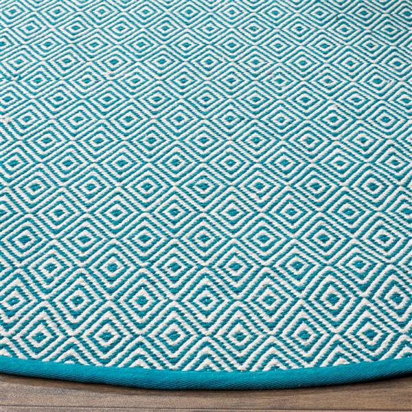 Safavieh Montauk Rug - 2.5-ft x 4-ft - Cotton - Ivory/Turquoise