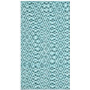 Safavieh Montauk Rug - 2.5-ft x 4-ft - Cotton - Ivory/Turquoise