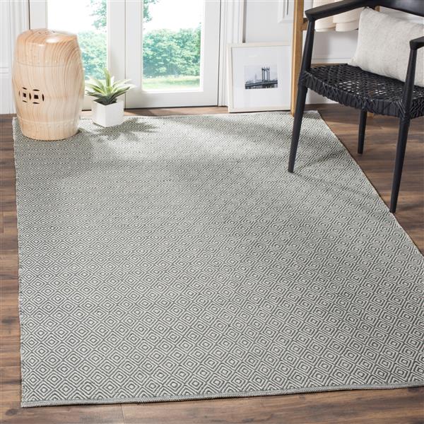 Safavieh Montauk Geometric Rug - 4-ft x 6-ft - Cotton - Ivory/Gray