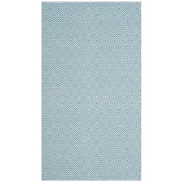 Safavieh Montauk Rug - 2.5-ft x 4-ft - Cotton - Ivory/Light Blue