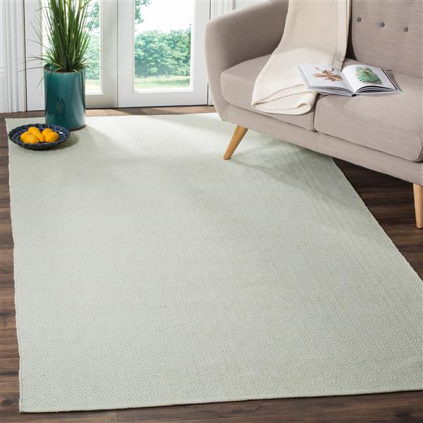 Safavieh Montauk Geometric Rug - 3-ft x 5-ft - Cotton - Ivory/Light Green