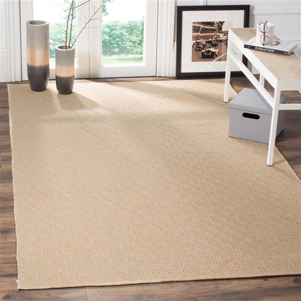 Safavieh Montauk Geometric Rug - 3-ft x 5-ft - Cotton - Ivory/Gold