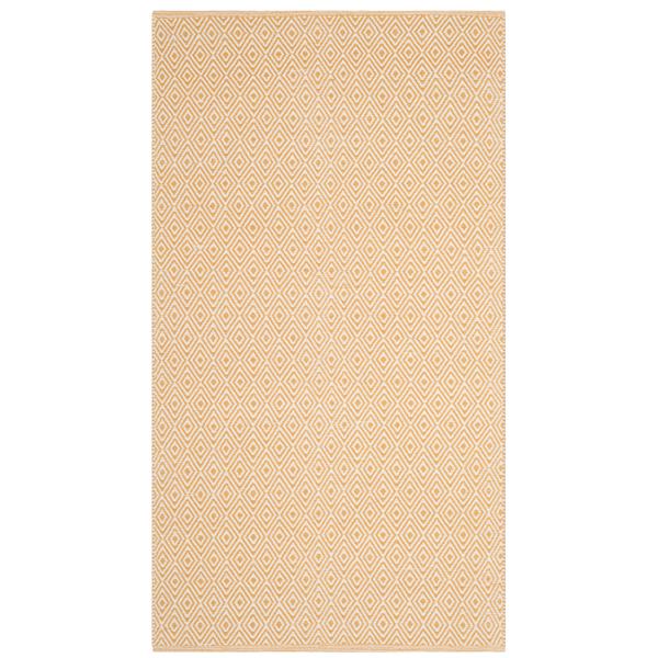 Safavieh Montauk Geometric Rug - 3-ft x 5-ft - Cotton - Ivory/Gold