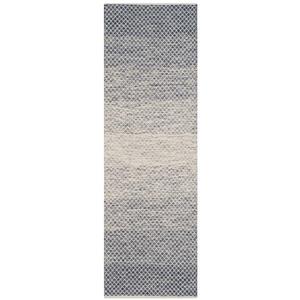 Safavieh Montauk Ombre Rug - 2.3-ft x 7-ft - Cotton - Navy Blue/Ivory