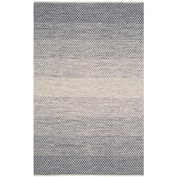 Safavieh Montauk Ombre Rug - 4-ft x 6-ft - Cotton - Navy Blue/Ivory