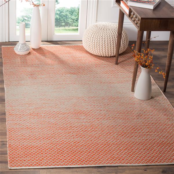 Safavieh Montauk Ombre Rug - 3-ft x 5-ft - Cotton - Orange/Ivory