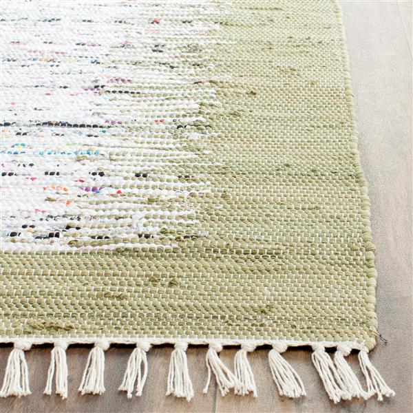 Safavieh Montauk Border Rug - 6-ft x 6-ft - Cotton - Ivory/Olive