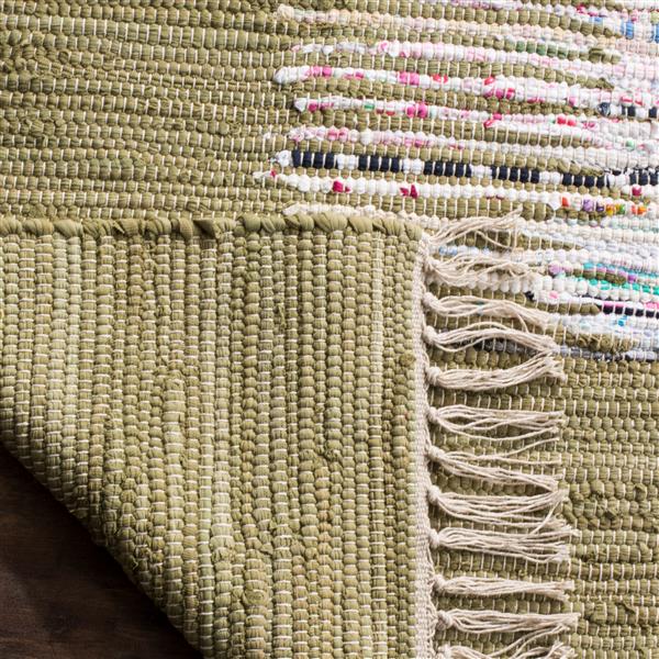 Safavieh Montauk Border Rug - 6-ft x 6-ft - Cotton - Ivory/Olive