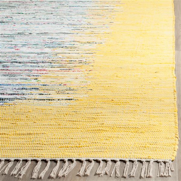 Safavieh Montauk Border Rug - 3-ft x 5-ft - Cotton - Ivory/Yellow