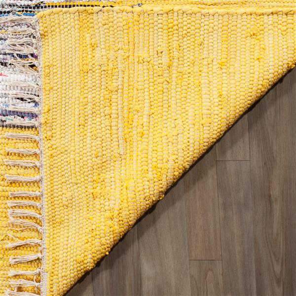 Safavieh Montauk Border Rug - 3-ft x 5-ft - Cotton - Ivory/Yellow