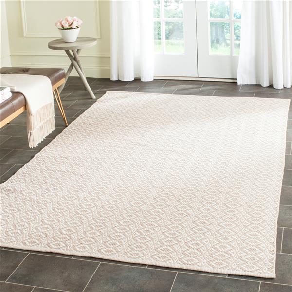 Safavieh Montauk Geometric Rug - 5-ft x 7-ft - Cotton - Ivory/Beige