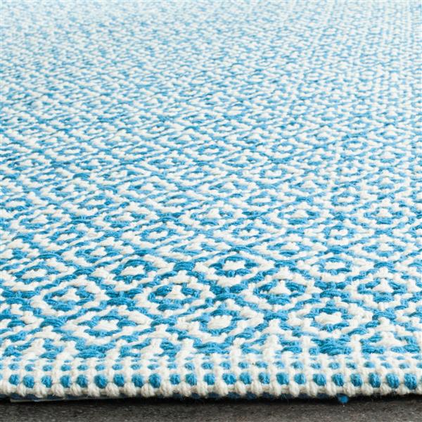 Safavieh Montauk Geometric Rug - 4-ft x 6-ft - Cotton - Ivory/Blue