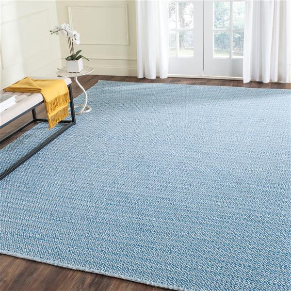 Safavieh Montauk Geometric Rug - 4-ft x 6-ft - Cotton - Ivory/Blue