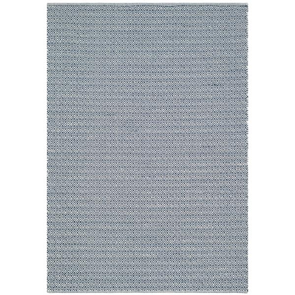 Safavieh Montauk Geometric Rug - 5-ft x 7-ft - Cotton - Ivory/Navy Blue
