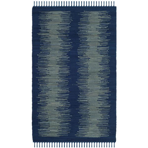 Safavieh Montauk Stripe Rug - 2.5-ft x 4-ft - Cotton - Navy Blue