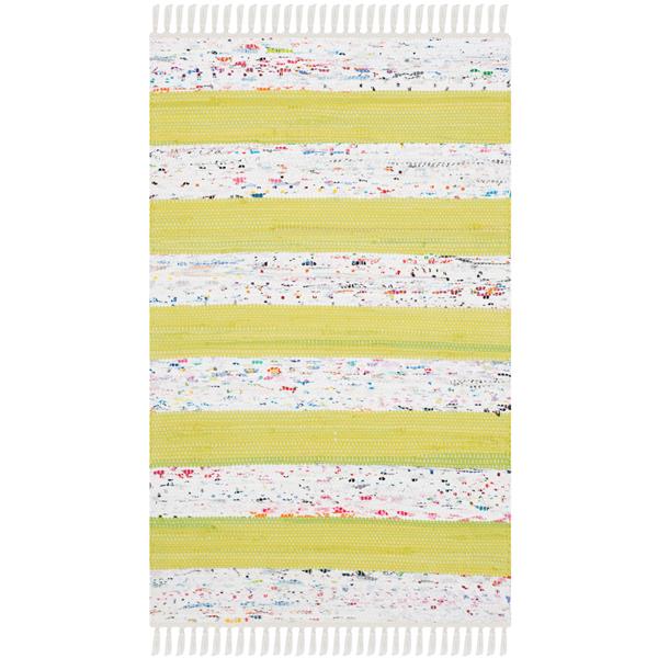 Safavieh Montauk Stripe Rug - 2.3-ft x 3.8-ft - Cotton - Ivory/Green
