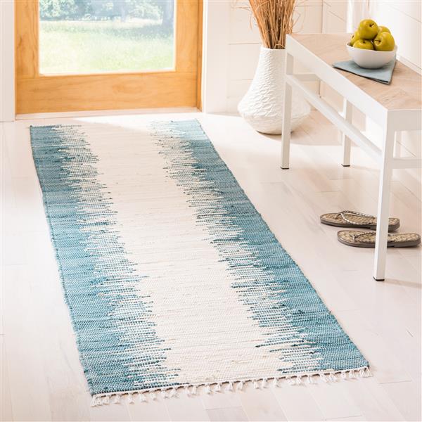 Safavieh Montauk Stripe Rug - 2.3-ft x 9-ft - Cotton - Blue