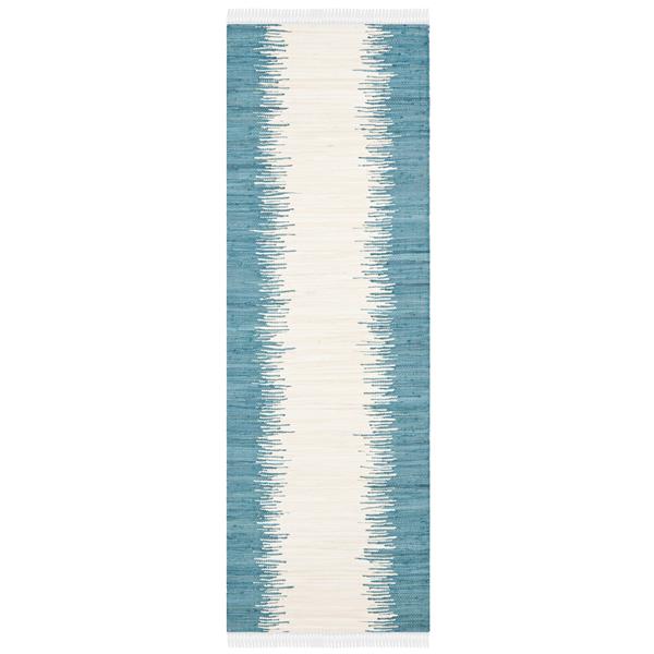 Safavieh Montauk Stripe Rug - 2.3-ft x 9-ft - Cotton - Blue
