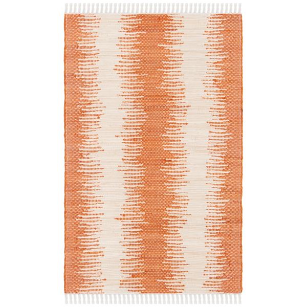 Safavieh Montauk Stripe Rug - 2.5-ft x 4-ft - Cotton - Orange