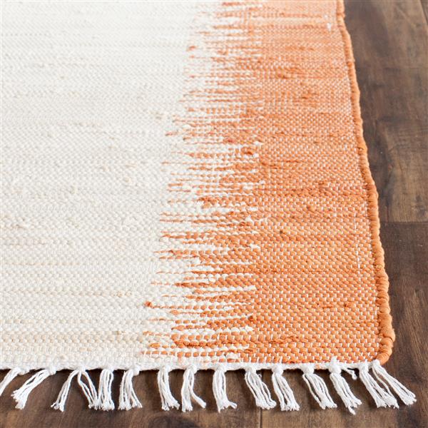 Safavieh Montauk Stripe Rug - 2.3-ft x 7-ft - Cotton - Orange